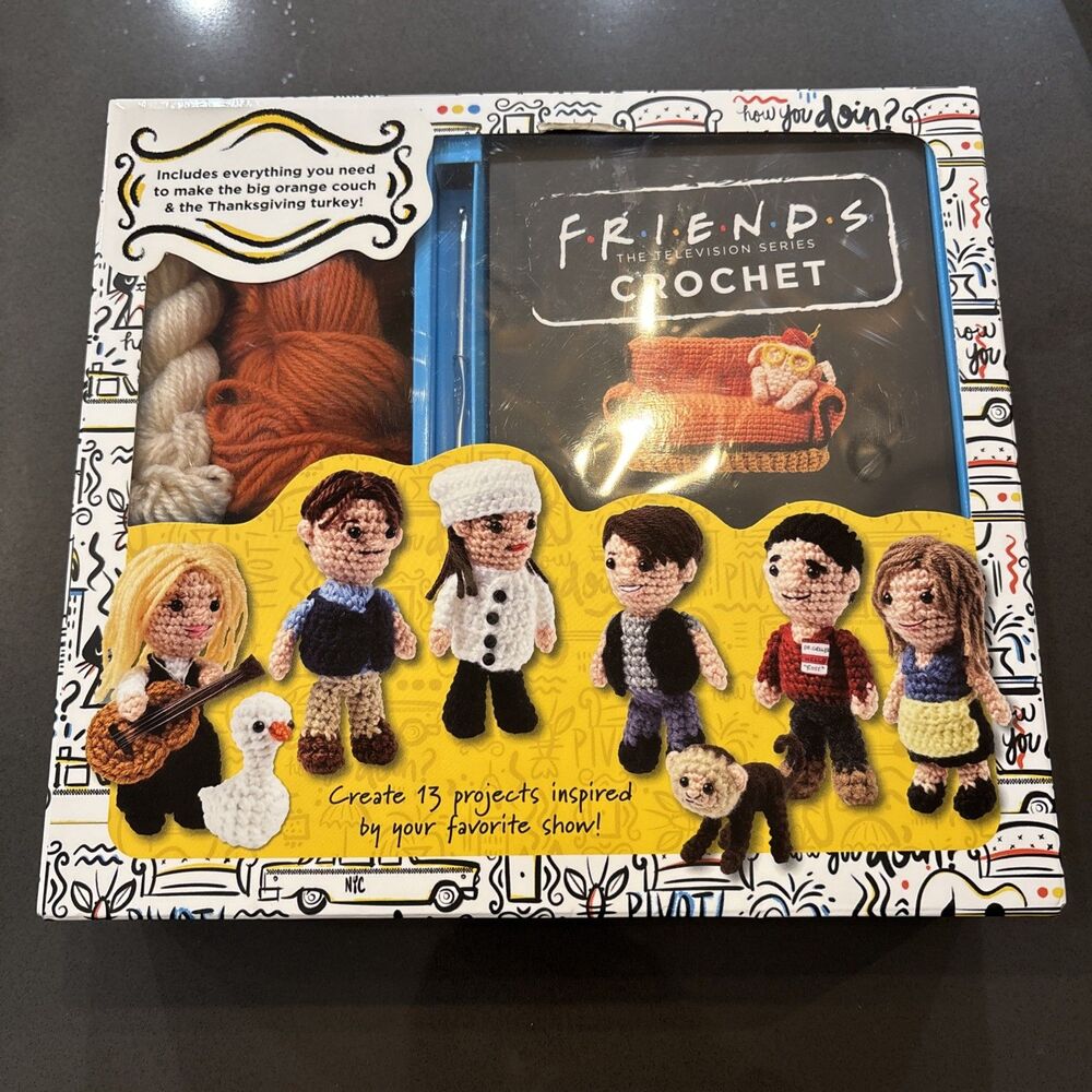 Friends Crochet Kit Brand New Create 13 Projects Inspired By TV Show Yarn Craft